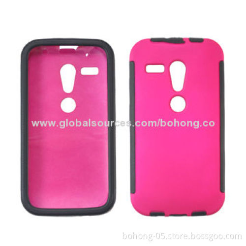 3-in-1 Cases for Moto G, with Screen Protector, PC + TPU + PET, Various Colors Available